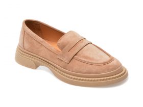 Mocasini casual GRYXX nude, 1187088, din piele intoarsa