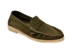 Mocasini casual GRYXX verzi, 47204, din piele intoarsa