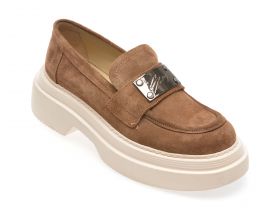 Mocasini casual RACHEL maro, 3293000, din piele intoarsa