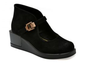 Pantofi casual EPICA negri, 583353, din piele intoarsa