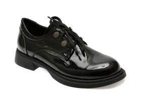 Pantofi casual GRYXX negri, 220575, din piele naturala lacuita