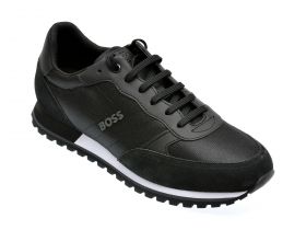 Pantofi sport BOSS negri, 8133, din material textil