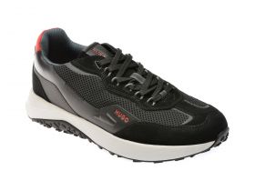 Pantofi sport HUGO negri, 7260, din material textil