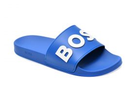 Papuci casual BOSS albastri, 82411, din pvc
