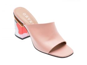 Papuci casual GRYXX nude, 795, din piele naturala