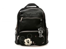 Rucsac DESIGUAL negru, SAKP17, din piele ecologica