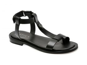 Sandale casual EPICA negre, 370932, din piele naturala