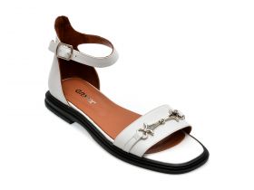 Sandale casual GRYXX albe, 9772402, din piele naturala