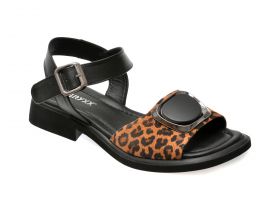 Sandale casual GRYXX negre, 220540, din piele naturala