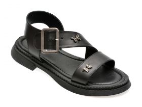 Sandale casual GRYXX negre, 4181452, din piele naturala