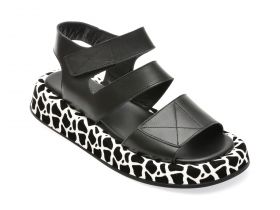 Sandale casual GRYXX negre, 4214048, din piele naturala