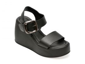 Sandale casual GRYXX negre, 5001729, din piele naturala