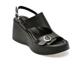 Sandale casual GRYXX negre, 5001756, din piele naturala