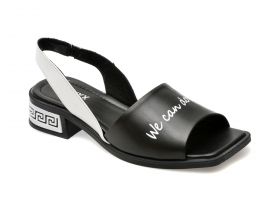 Sandale casual GRYXX negre, 609108, din piele naturala