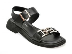 Sandale casual GRYXX negre, 614105, din piele naturala