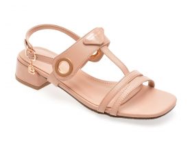 Sandale casual LAURA BIAGIOTTI nude, 8502, din piele ecologica