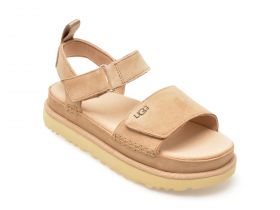 Sandale casual UGG bej, 1136783, din piele naturala