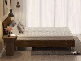 Saltea cu spumă poliuretanică Somnart HypoallergenicMed Bumbac 180x200, înălțime 16 cm, hipoalergenică, husă cu fermoar, rulată, fermitate medie