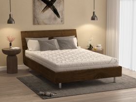 Saltea cu spumă poliuretanică Somnart HypoallergenicMed Bumbac 140x190, înălțime 16 cm, hipoalergenică, husă cu fermoar, rulată, fermitate medie