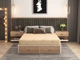 Saltea cu spuma poliuretanica Somnart Ortopedic Bio Cotton 180x200, inaltime 17 cm, ortopedica, husa detasabila si lavabila, fermitate medie
