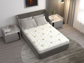 Saltea cu spumă poliuretanică Confort 4Family Aloe Vera 180x190 Somnart, înălțime 14 cm, husă lavabilă și detașabilă cu fermoar, fermitate medie