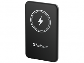 Baterie portabila Verbatim 5.000mAh Charge'n'Go Magnetic Wireless, Negru