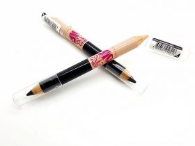 Creion de ochi cu doua capete Maybelline Big Eyes Liner, Nuanta 02 Black&Beige