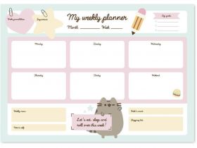 Planner saptamanal A3 - Pusheen | Grupo Erik