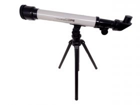 Telescop astronomic interactiv de jucarie Salamadra Kids, Gri