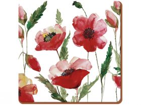 Suport pentru pahar - Watercolour Poppy | Creative Tops