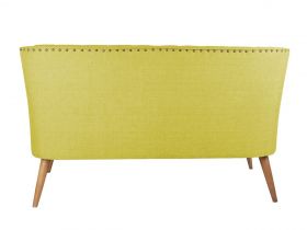 Canapea fixa Lamont, Zeon, 2 locuri, 140x74x80 cm, lemn, verde fistic