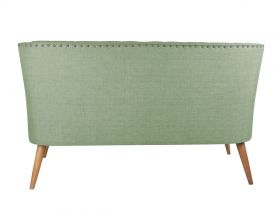 Canapea fixa Lamont, Zeon, 2 locuri, 140x74x80 cm, lemn, verde petrol