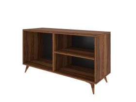 Comoda TV Zisino Walnut, Kalune Design, 100x35x54 cm, maro