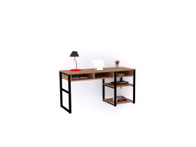 Birou Emro, Puqa Design, 150x58.4x75.8 cm, PAL, maro/negru