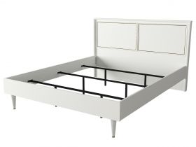 Pat Double Ravenna White, Talon, 160 x 200 cm, alb/auriu