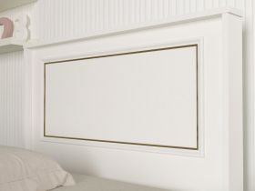 Pat Single Ravenna White, Ametti, 90 x 190 cm, alb/auriu