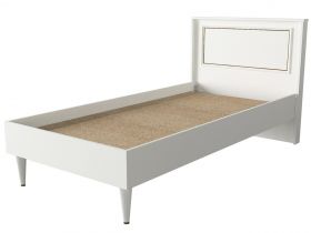 Pat Single Ravenna White, Ametti, 90 x 190 cm, alb/auriu