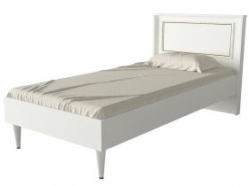 Pat Single Ravenna White, Ametti, 90 x 190 cm, alb/auriu