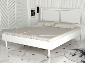 Pat Double Ravenna White, Talon, 160 x 200 cm, alb/auriu