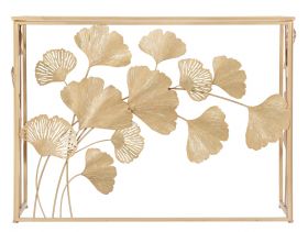 Consola Leaf, Mauro Ferretti, 108x36.5x80 cm, fier, auriu