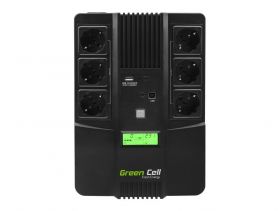 Green Cell AiO 800VA LCD Line-Interactive 0,8 kVA 480 W 6 ieșire(i) AC (UPS07)