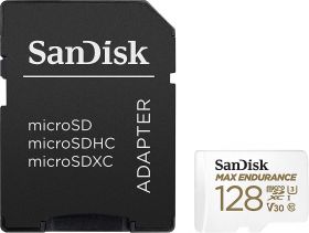 Card de memorie SanDisk micro SD Max Endurance Video 128 GB, Class 10, V30, UHS U3 + adaptor