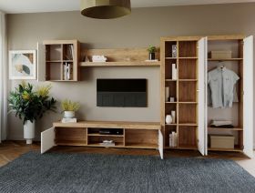 Mobila sufragerie - Living Milan C1 UNO Stejar