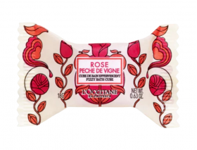 Cub efervescent pentru baie Rose & Peche De Vigne, 18g, L'Occitane