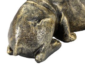 Decoratiune, Hippopotamus, Mauro Ferretti, 30 x 16 x 22 cm, polirasina, auriu