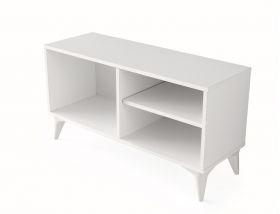 Comoda TV Zisino, Kalune Design, 100x35x54 cm, alb