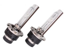 Set 2 becuri Xenon D2S White auto pentru far suport metalic 35W 6000K