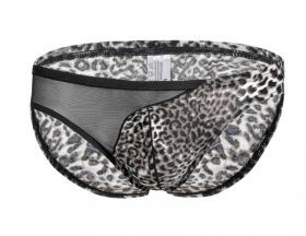 Slip leopard bărbătesc negru M