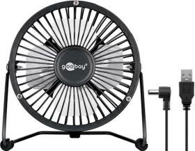 ventilator de birou cu usb 4" culoare negru goobay