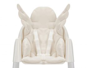 Perna universala copii Baby Pad, Angel Wings, 60x63x5 cm, Bumbac, Ecru
